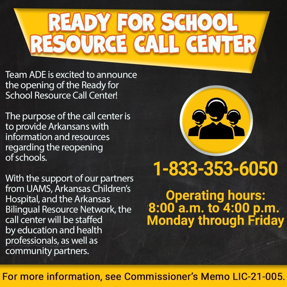 Ready for School Resource Call Center